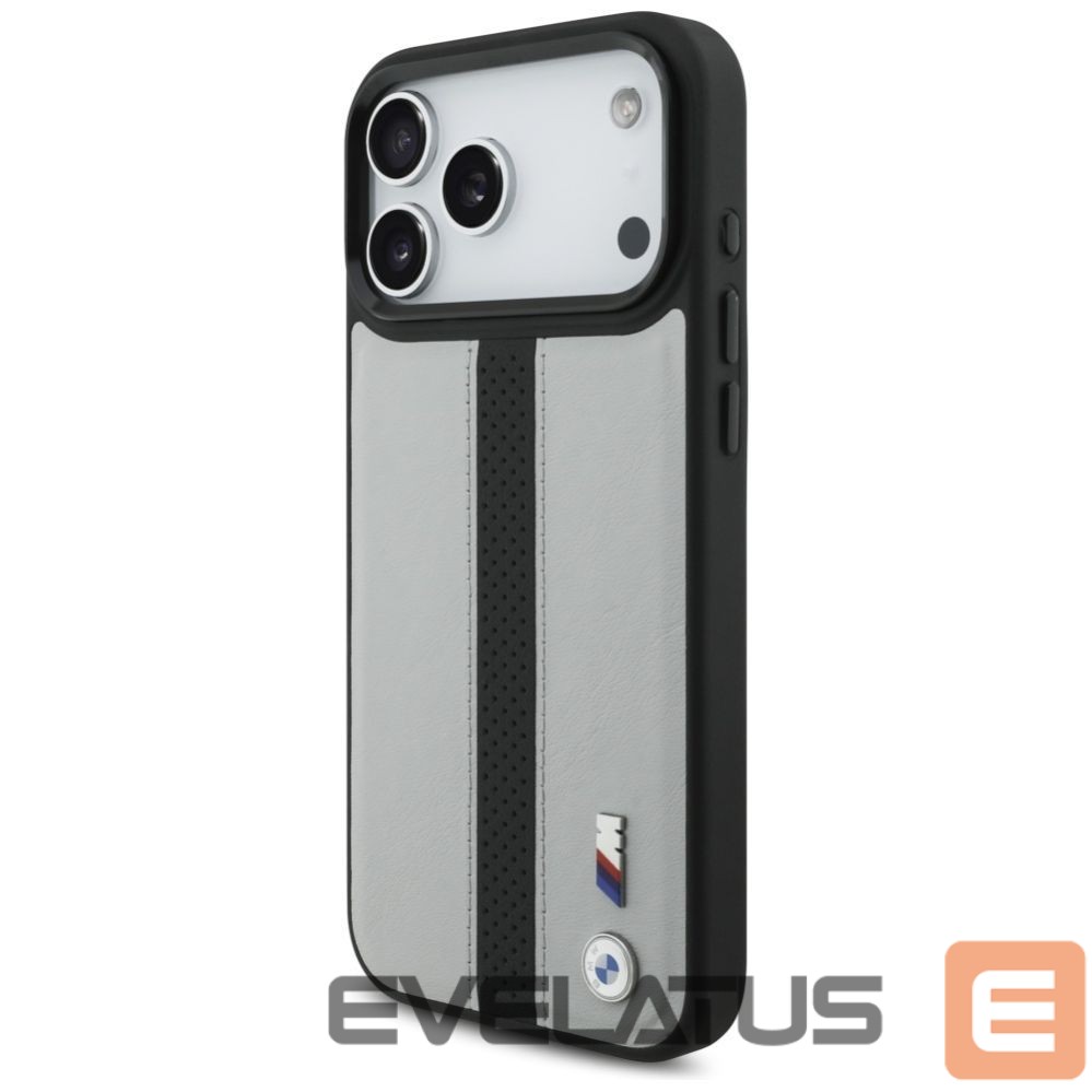 Kitos prekės BMW BMW M Perforated Stripe Logo MagSafe Case for iPhone 17 Pro Max - Gray