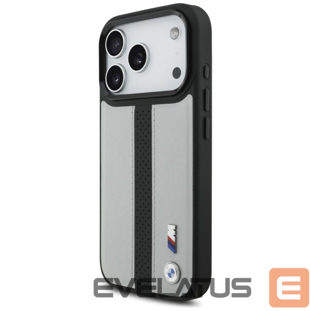 Kitos prekės BMW BMW M Perforated Stripe Logo MagSafe Case for iPhone 17 Pro - Gray