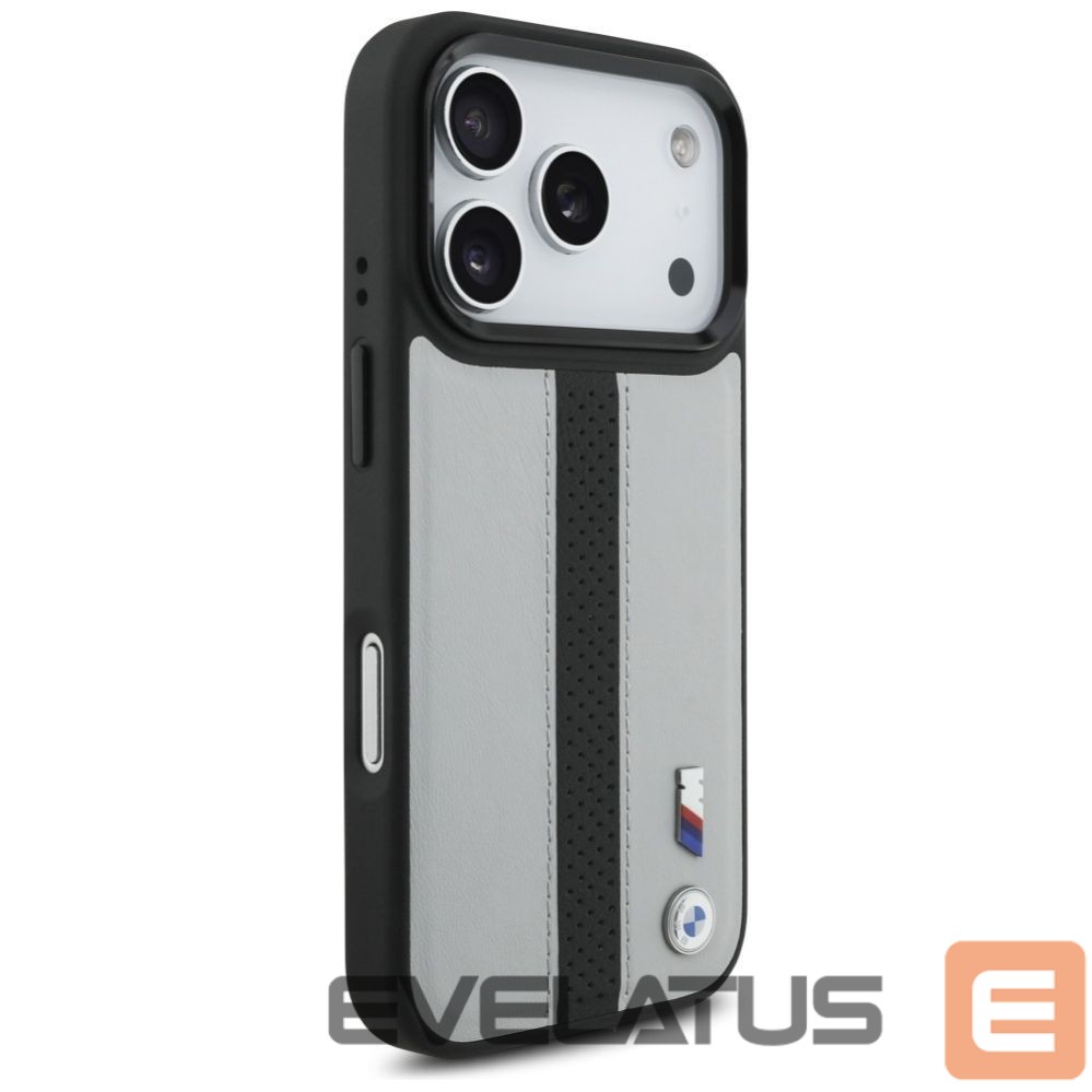 Kitos prekės BMW BMW M Perforated Stripe Logo MagSafe Case for iPhone 17 Pro - Gray