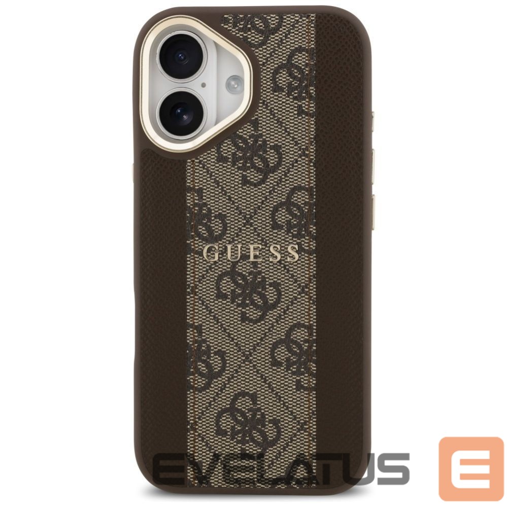 Kitos prekės Guess Guess 4G Stripe MagSafe case for iPhone 17 - brown