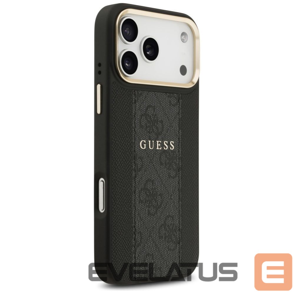 Kitos prekės Guess Guess 4G Stripe MagSafe case for iPhone 17 Pro Max - black