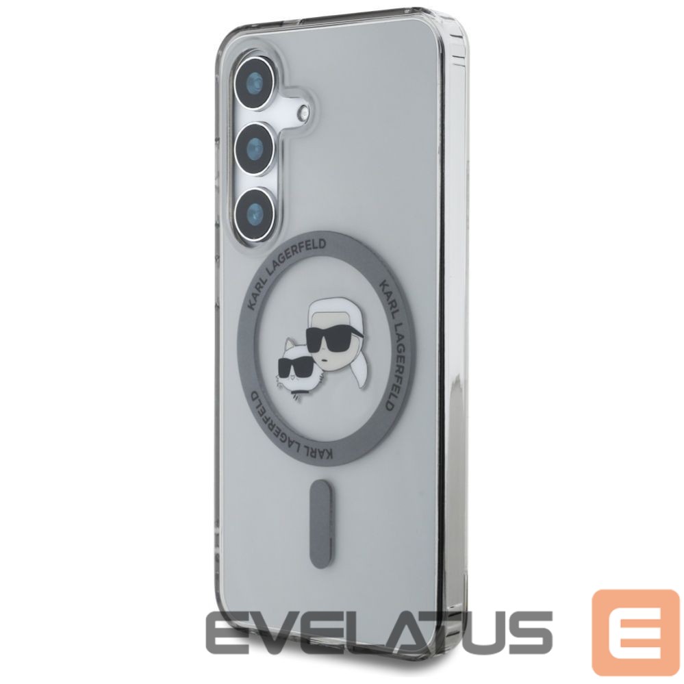 Kitos prekės Karl Lagerfeld Karl Lagerfeld Button Karl & Choupette Heads Printed Logo MagSafe Samsung Galaxy S25 Plus case black