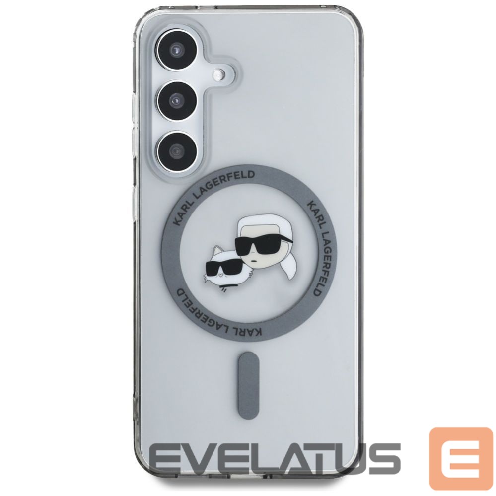 Kitos prekės Karl Lagerfeld Karl Lagerfeld Button Karl & Choupette Heads Printed Logo MagSafe Samsung Galaxy S25 Plus case black