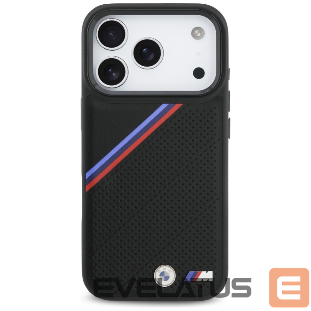 Kitos prekės BMW BMW M Tricolor Metal Logo MagSafe Case for iPhone 17 Pro - Black