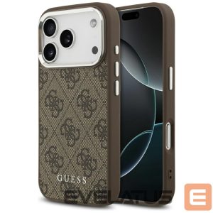 Kitos prekės Guess  Guess 4G Classic Logo MagSafe case for iPhone 17 Pro - brown 
