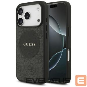 Kitos prekės Guess  Guess 4G Circle Classic Logo MagSafe case for iPhone 17 Pro - black 