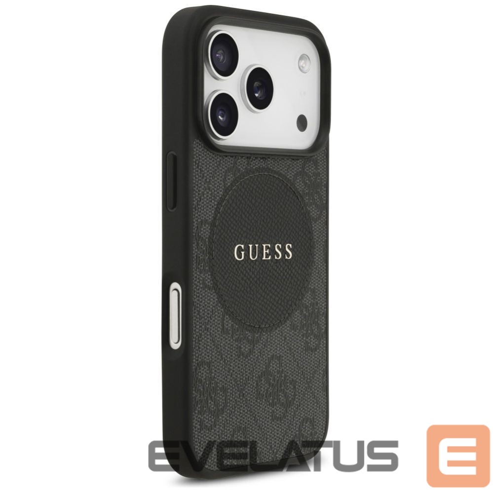 Kitos prekės Guess Guess 4G Circle Classic Logo MagSafe case for iPhone 17 Pro - black