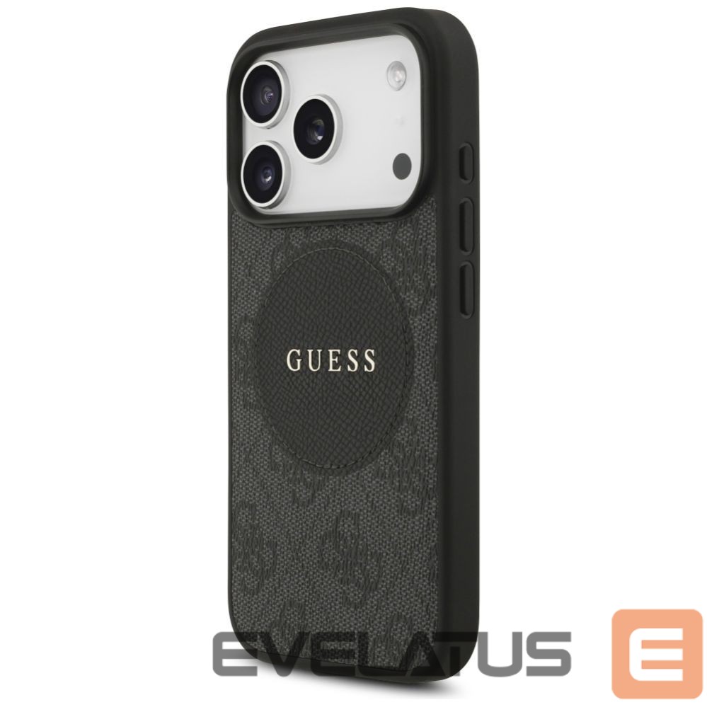 Kitos prekės Guess Guess 4G Circle Classic Logo MagSafe case for iPhone 17 Pro - black