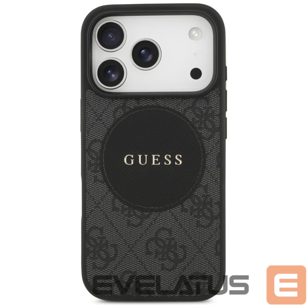 Kitos prekės Guess Guess 4G Circle Classic Logo MagSafe case for iPhone 17 Pro - black