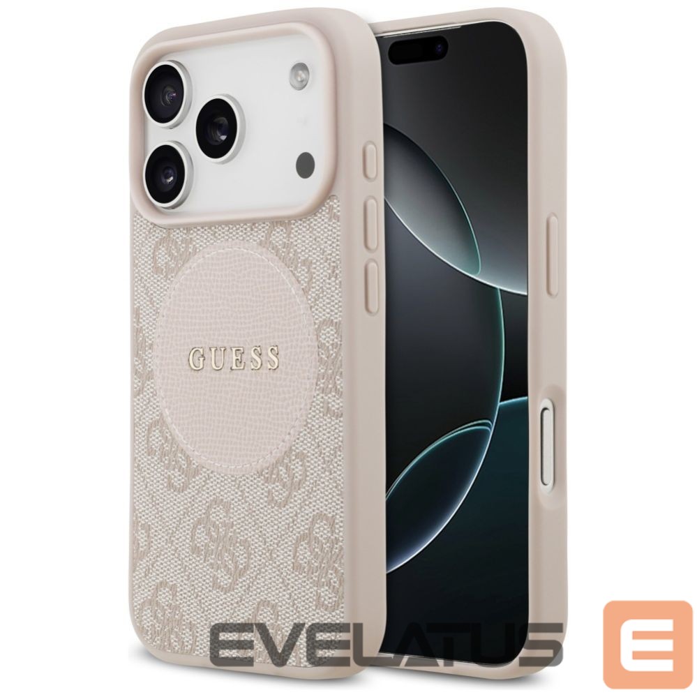 Kitos prekės Guess Guess 4G Circle Classic Logo MagSafe Case for iPhone 17 Pro - Pink