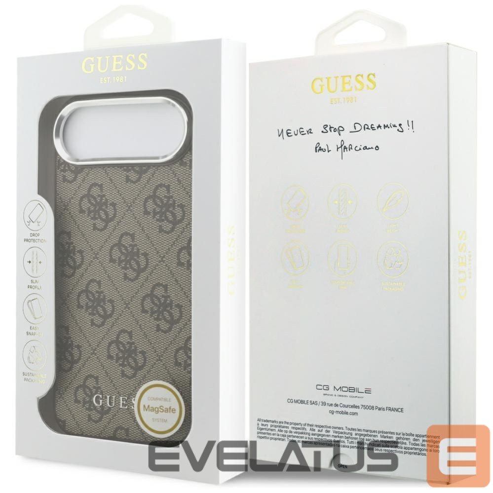 Kitos prekės Guess Guess 4G Classic Logo MagSafe Case for iPhone Air - Brown