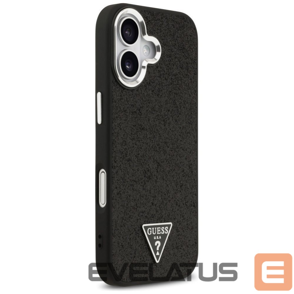Kitos prekės Guess Guess Glitter Triangle Logo MagSafe Case for iPhone 17 - Black