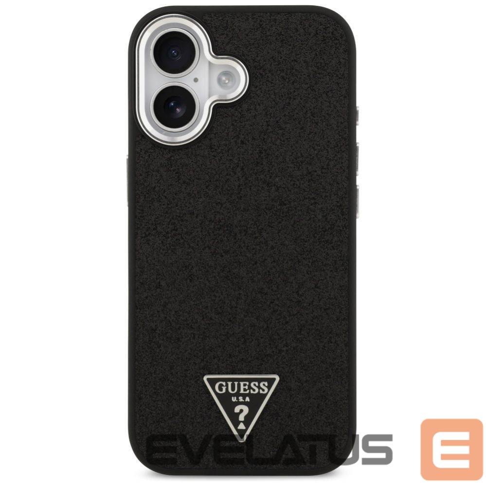 Kitos prekės Guess Guess Glitter Triangle Logo MagSafe Case for iPhone 17 - Black