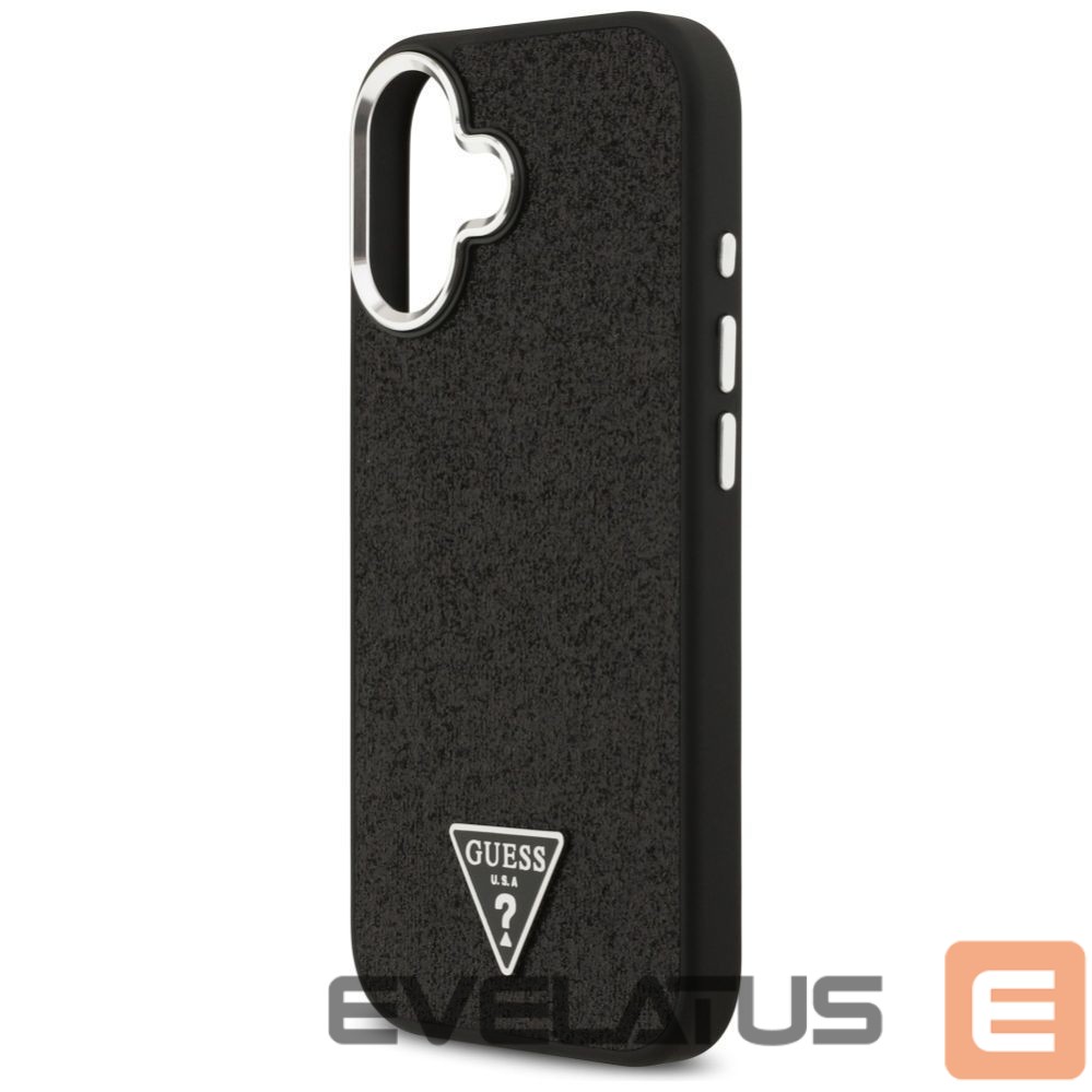 Kitos prekės Guess Guess Glitter Triangle Logo MagSafe Case for iPhone 17 - Black