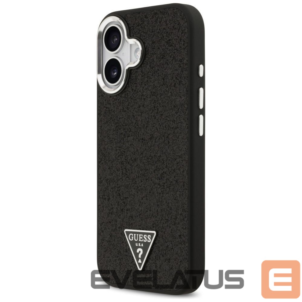 Kitos prekės Guess Guess Glitter Triangle Logo MagSafe Case for iPhone 17 - Black