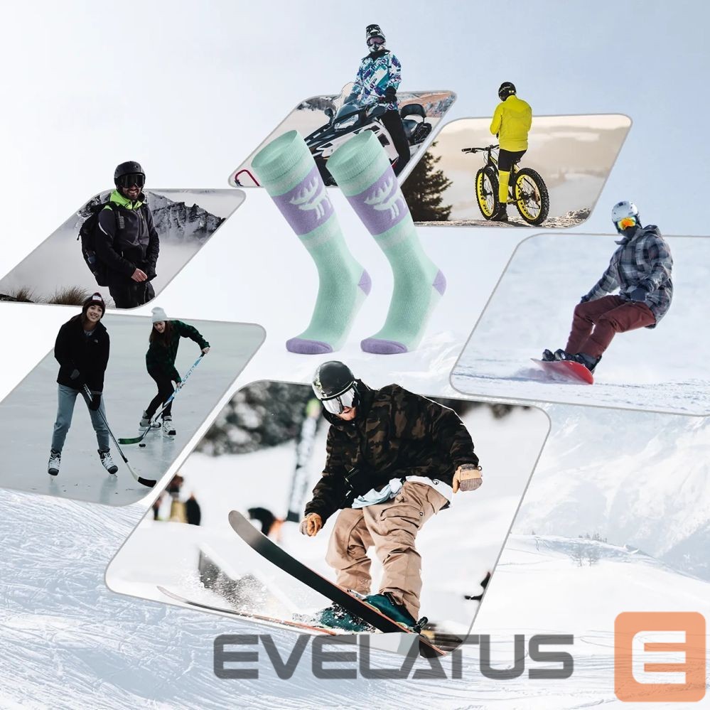 Kitos prekės Rockbros Qunature 037202 ski socks size 43-48 (L/XL) - purple-green