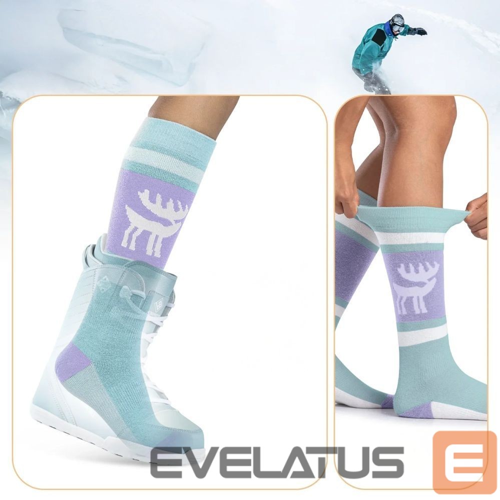 Kitos prekės Rockbros Qunature 037202 ski socks size 43-48 (L/XL) - purple-green