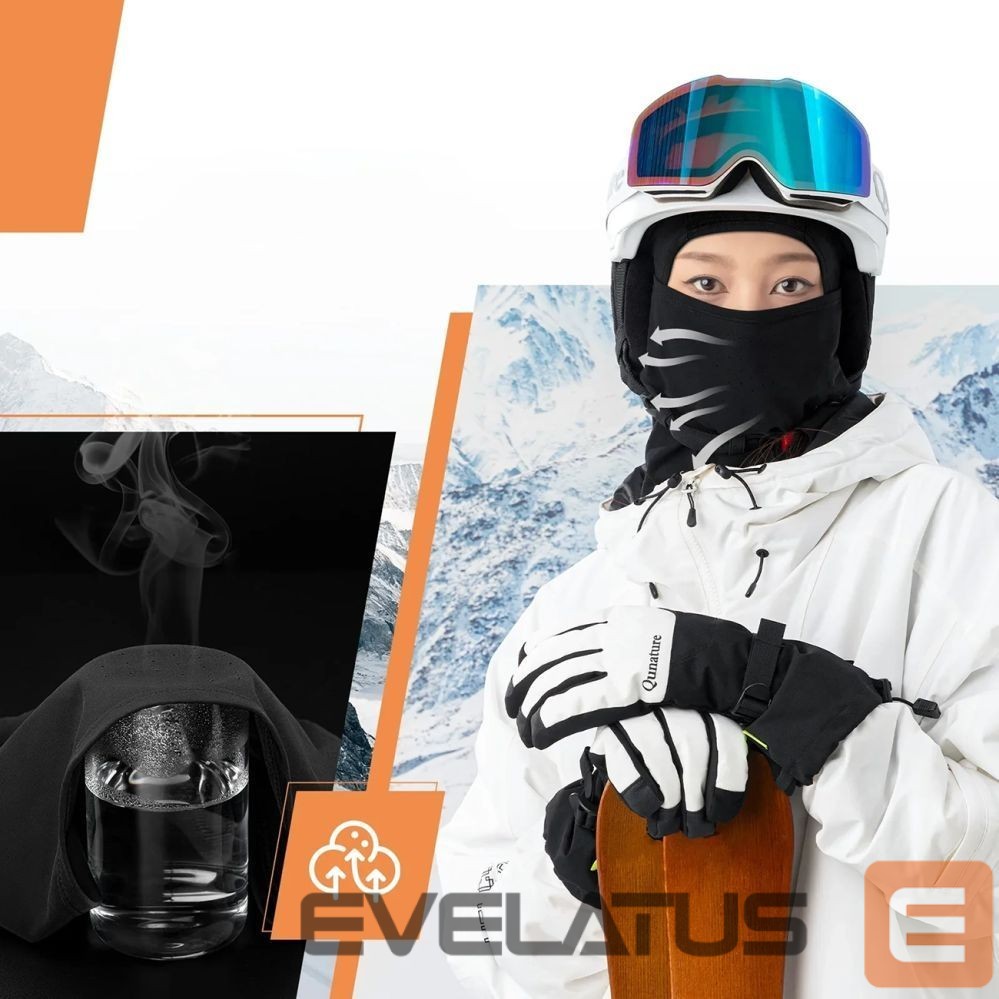 Kitos prekės Rockbros Qunature 13230023010 ski balaclava bike motorcycle balaklava size M - black