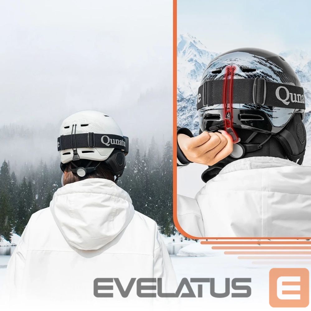 Kitos prekės Rockbros Qunature 10130003003 Ski Helmet with Earmuffs for Snowboard Size L - Black
