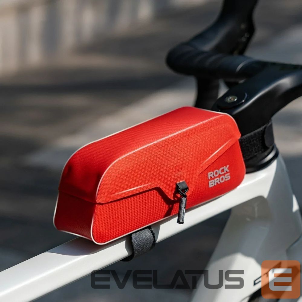 Kitos prekės Rockbros Rockbros 30120122004 Waterproof Bicycle Frame Bag with Magnetic Closure 0.9L - Red