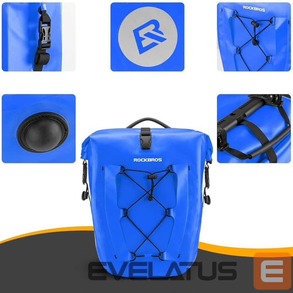 Kitos prekės Rockbros Rockbros 30140022004 Waterproof Bicycle Bag 25-32L - Blue