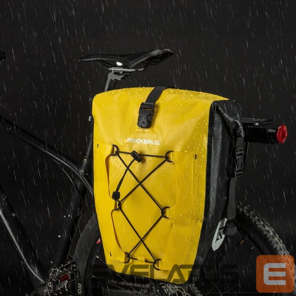 Kitos prekės Rockbros Rockbros 30140022005 Waterproof Bicycle Pannier 25-32L - Yellow