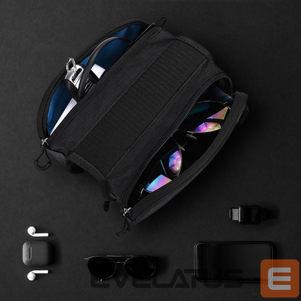 Dviračio priedas Wozinsky Wozinsky frame bike bag + detachable phone cover up to 6.5 "1.5l black (WBB7BK)