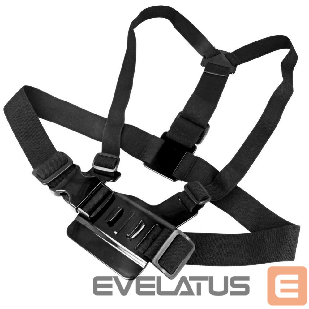 Kitas telefono priedas Hurtel GoPro Chest Strap set of accessories 5in1 for GoPro, DJI, Insta360, SJCam, Eken sports cameras (GoPro 5 in 1 chest strap)
