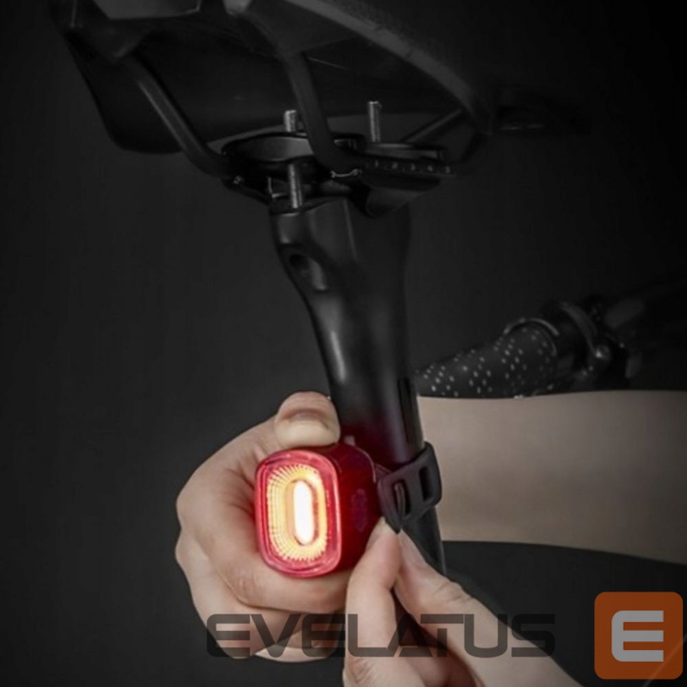 Dviračio priedas Rockbros Rockbros Q2S LED Rear Bike Light with Smart Stop System + USB-C - USB-A Cable - Black