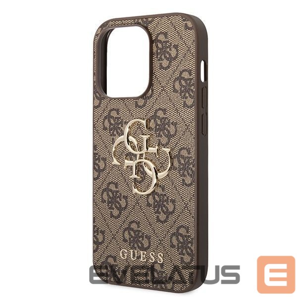 Nugarėlės dėklai Guess Guess GUHCP15X4GMGBR iPhone 15 Pro Max 6.7" brown/brown hardcase 4G Big Metal Logo