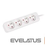 Grandinės pertraukiklis Lanberg  Cable Power Strip 4X French Outlets Quality-Grade Copper, 1.5 m | PS0-04E-0150-W 