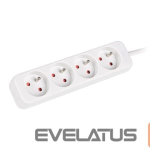 Grandinės pertraukiklis Lanberg  Cable Power Strip 4X French Outlets Quality-Grade Copper, 1.5 m | PS0-04E-0150-W 