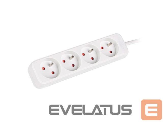 Grandinės pertraukiklis Lanberg Cable Power Strip 4X French Outlets Quality-Grade Copper, 1.5 m | PS0-04E-0150-W