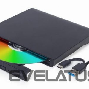 Moduliai ir siųstuvai Gembird  DVD RW USB3/USB-C 8X EXT RTL/BLACK DVD-USB-031 