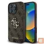 Kitas telefono priedas Guess  Guess 4G Big Logo iPhone 16 Pro Max Case - Brown 
