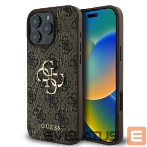 Kitas telefono priedas Guess  Guess 4G Big Logo iPhone 16 Pro Max Case - Brown 