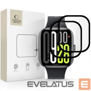 Kitos prekės Tech-Protect  Tech-Protect Glass Flex+ Hybrid Glass 2-pack for Xiaomi Redmi Watch 5 - Black 