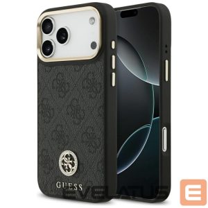 Kitos prekės Guess  Guess 4G Strass Logo MagSafe Case for iPhone 17 Pro Max - Black 