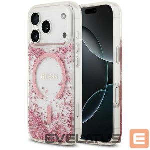 Kitos prekės Guess  Guess Resin Bottom Glitter MagSafe Case for iPhone 17 Pro - Pink 