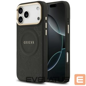 Kitos prekės Guess  Guess Peony Hot Stamp MagSafe Case for iPhone 17 Pro Max - Black 