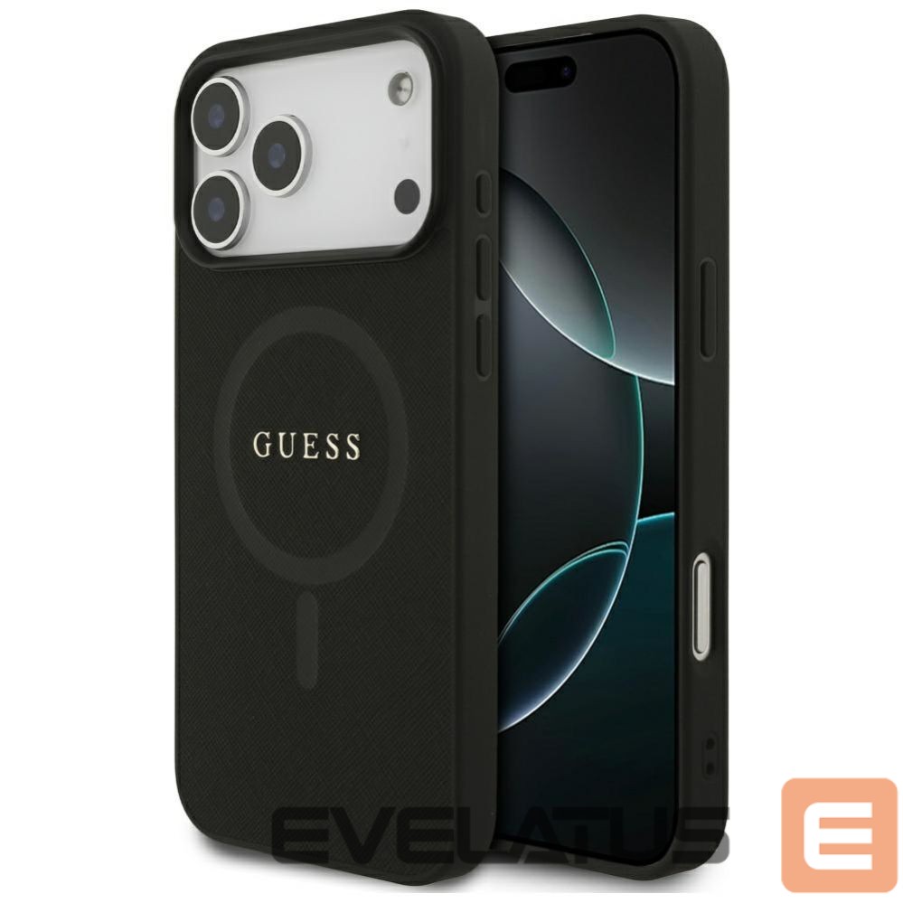 Kitos prekės Guess Guess Saffiano Classic Logo MagSafe Case for iPhone 17 Pro Max - Black
