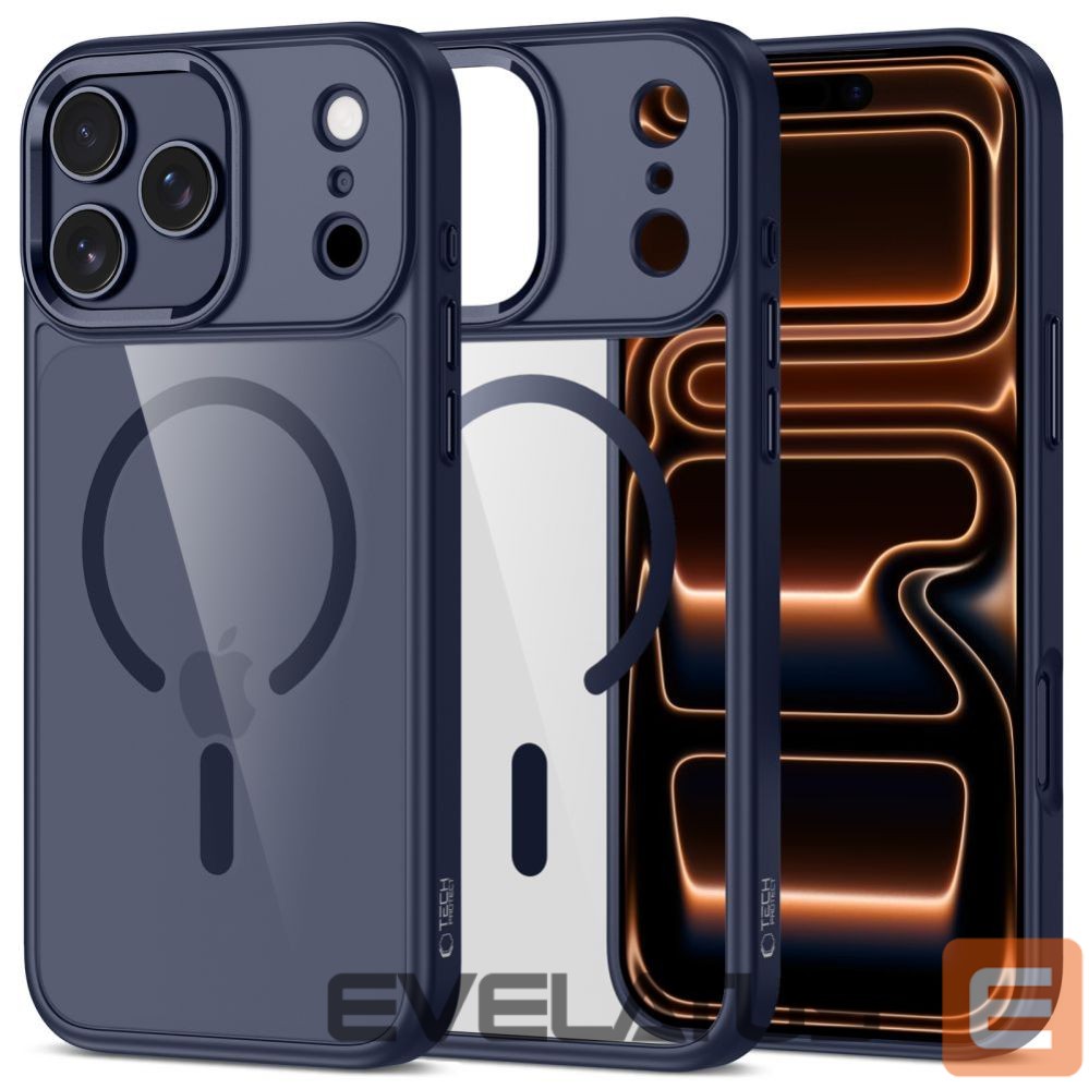 Kitos prekės Tech-Protect Tech-Protect MagMat MagSafe Case for iPhone 17 Pro - Transparent Navy Blue
