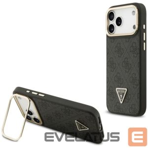 Kitos prekės Guess  Guess 4G PU Triangle Logo & Stand Camera Magsafe Case for iPhone 17 Pro Max - Black 