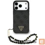 Kitos prekės Guess  Guess 4G Strap Triangle Logo MagSafe case for iPhone 17 Pro - black 