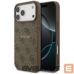 Kitos prekės Guess  Guess 4G Ring Classic Logo MagSafe Case for iPhone 17 Pro Max - Brown 