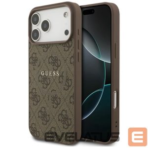Kitos prekės Guess  Guess 4G Ring Classic Logo MagSafe Case for iPhone 17 Pro Max - Brown 