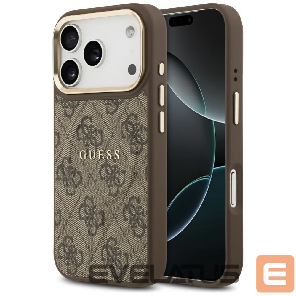 Kitos prekės Guess Guess 4G PU Classic Logo MagSafe Case for iPhone 17 Pro - Brown