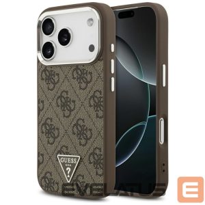 Kitos prekės Guess  Guess 4G Triangle Logo MagSafe case for iPhone 17 Pro - brown 