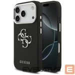 Kitos prekės Guess  Guess Grained Big 4G Classic Logo case for iPhone 17 Pro - black 