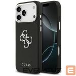 Kitos prekės Guess  Guess Grained Big 4G Classic Logo case for iPhone 17 Pro Max - black 
